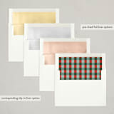 "Merry Days" - Letterpress Holiday Cards in Ash by Wildfield Paper Co - Envelope Liner Options