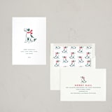 "Present Pawfect" - Letterpress Holiday Cards in Evergreen by Megan Davis - Assembled