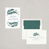 "berries and leaves" - Letterpress Holiday Cards in Evergreen by Carolyn MacLaren - Assembled