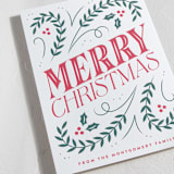 "christmas nostalgia" - Letterpress Holiday Cards in Crimson by Kacey Kendrick Wagner - Detail