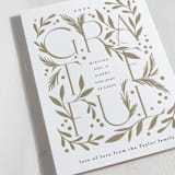 "grateful branches" - Letterpress Holiday Cards in Desert by Alethea and Ruth - Detail