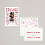 "Scalloped Edges" - Letterpress Holiday Cards in Winter Rose by Alethea and Ruth - Assembled