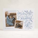"Pressed Lettering" - Letterpress Holiday Cards in Frost by Kristen Smith - Front