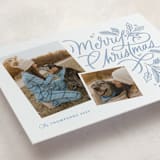 "Pressed Lettering" - Letterpress Holiday Cards in Frost by Kristen Smith - Detail