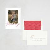 "merry in red" - Letterpress Holiday Cards in Snow by Angela Garrick - Assembled