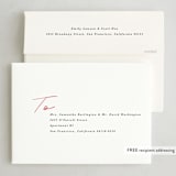 "merry in red" - Letterpress Holiday Cards in Snow by Angela Garrick - FREE Recipient Addressing