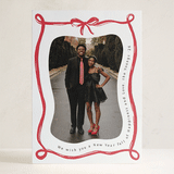 "Make me happy" - Letterpress Holiday Cards in Berry by Pati Cascino - Front