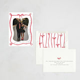 "Make me happy" - Letterpress Holiday Cards in Berry by Pati Cascino - Assembled
