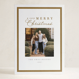 "Bound Merry" - Letterpress Holiday Cards in Butterscotch by Amy Kross - Front