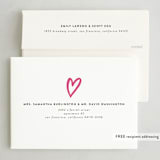 "Double Heart" - Letterpress Holiday Cards in Snow by Up Up Creative - FREE Recipient Addressing