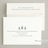 "scribble trees" - Letterpress Holiday Cards in Smokey Pine by Angela Garrick - FREE Recipient Addressing