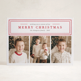 "Traditional Wishes" - Letterpress Holiday Cards in Berry by Ashlee Townsend - Front