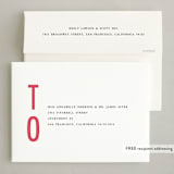 "Big Merry" - Letterpress Holiday Cards in Candy Cane by Baumbirdy - FREE Recipient Addressing