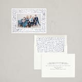 "Abstract Firecracker" - Letterpress Holiday Cards in Denim by Alethea and Ruth - Assembled