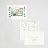 "Elegant Boughs" - Letterpress Holiday Cards in Holly by Everett Paper Goods - Assembled