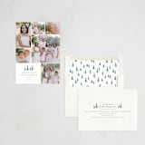 "Among the Pines" - Letterpress Holiday Cards in Pine by Everett Paper Goods - Assembled