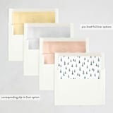 "Among the Pines" - Letterpress Holiday Cards in Pine by Everett Paper Goods - Envelope Liner Options