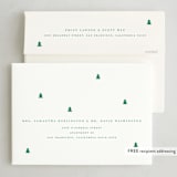 "Scattered Trees" - Letterpress Holiday Cards in Fern by Michelle Taylor - FREE Recipient Addressing