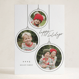 "Ornaments" - Letterpress Holiday Cards in Coal by Erin German - Front