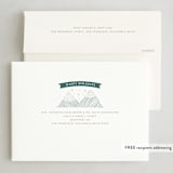 "snow mountains" - Letterpress Holiday Cards in Wreath by Sabrin Deirani - FREE Recipient Addressing