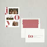 "Modern Joy" - Letterpress Holiday Cards in Rust by Susan Asbill - Assembled