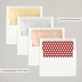 "Modern Joy" - Letterpress Holiday Cards in Rust by Susan Asbill - Envelope Liner Options