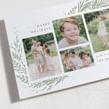 "Mountain Greenery" - Letterpress Holiday Cards in Sage by Robert and Stella - Detail