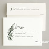 "Mountain Greenery" - Letterpress Holiday Cards in Sage by Robert and Stella - FREE Recipient Addressing