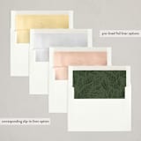 "Mountain Greenery" - Letterpress Holiday Cards in Sage by Robert and Stella - Envelope Liner Options