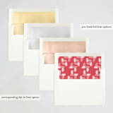"Bold" - Letterpress Holiday Cards in Candy Cane by Vivian Yiwing - Envelope Liner Options