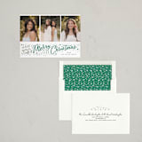 "Merry Little Lettering" - Letterpress Holiday Cards in Sage by Alethea and Ruth - Assembled