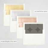 "Slight Arch" - Letterpress Holiday Cards in Charcoal by Nicole Walsh - Envelope Liner Options