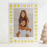"Bright Typed" - Letterpress Holiday Cards in Lemon by Robin Ott - Front