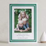 "Roma" - Letterpress Holiday Cards in Evergreen by Megan Davis - Front