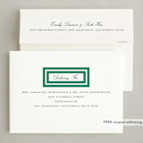 "Roma" - Letterpress Holiday Cards in Evergreen by Megan Davis - FREE Recipient Addressing