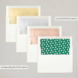 "Roma" - Letterpress Holiday Cards in Evergreen by Megan Davis - Envelope Liner Options