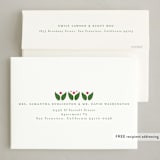 "Folk Leaves and Berries" - Letterpress Holiday Cards in Evergreen by Jennifer Holbrook - FREE Recipient Addressing
