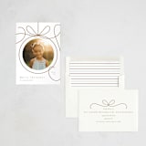 "Ornament Frame" - Letterpress Holiday Cards in Champagne by Erin German - Assembled