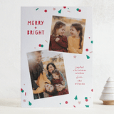 "Merry Confetti" - Letterpress Holiday Cards in Gumdrop by Kacey Kendrick Wagner - Front