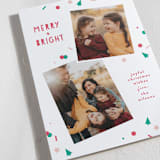 "Merry Confetti" - Letterpress Holiday Cards in Gumdrop by Kacey Kendrick Wagner - Detail