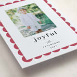 "Joyful Edge" - Letterpress Holiday Cards in Berry by Maria Alou - Detail