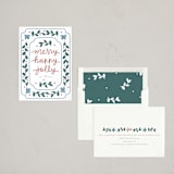 "Sugar Cookie" - Letterpress Holiday Cards in Cloud by letterfix - Assembled