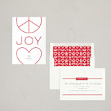"Holiday Wishes" - Letterpress Holiday Cards in Holly by Michelle Taylor - Assembled