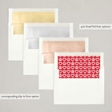 "Holiday Wishes" - Letterpress Holiday Cards in Holly by Michelle Taylor - Envelope Liner Options