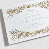 "Spread Cedars" - Letterpress Holiday Cards in Golden by Amy Kross - Detail