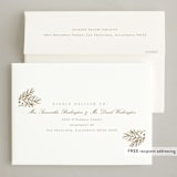 "Spread Cedars" - Letterpress Holiday Cards in Golden by Amy Kross - FREE Recipient Addressing