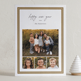 "Ticking Edge" - Letterpress Holiday Cards in Golden by Amy Kross - Front