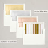 "Ticking Edge" - Letterpress Holiday Cards in Golden by Amy Kross - Envelope Liner Options