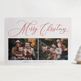 "Simply Elegant" - Letterpress Holiday Cards in Crimson by Vera Lim - Front