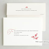 "Simply Elegant" - Letterpress Holiday Cards in Crimson by Vera Lim - FREE Recipient Addressing